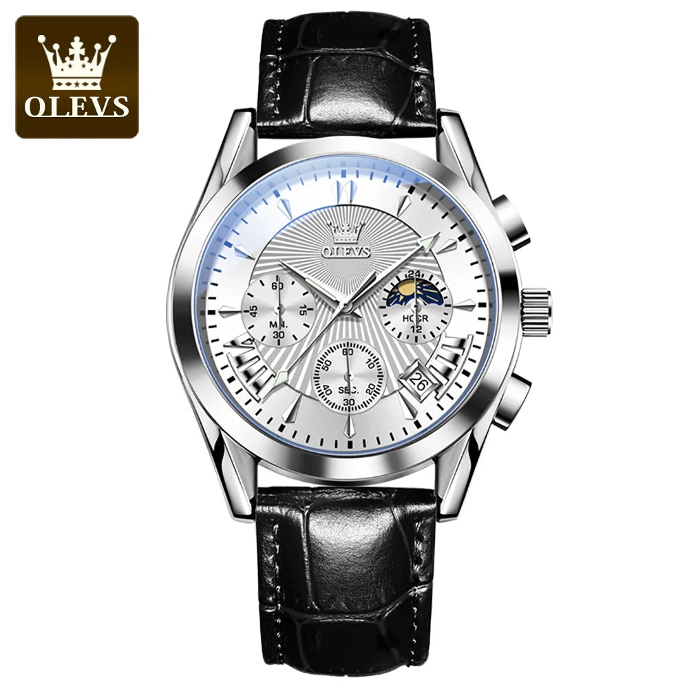Original Luxury Brand Men'S Watches High Quality Waterproof Quartz Watch for Men Fashion Leather Strap Man Wristwatch