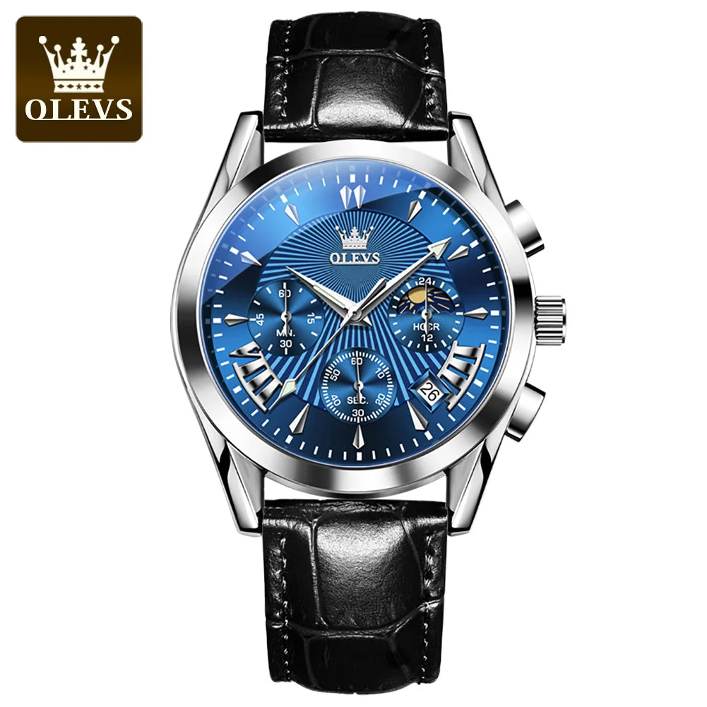 Original Luxury Brand Men'S Watches High Quality Waterproof Quartz Watch for Men Fashion Leather Strap Man Wristwatch