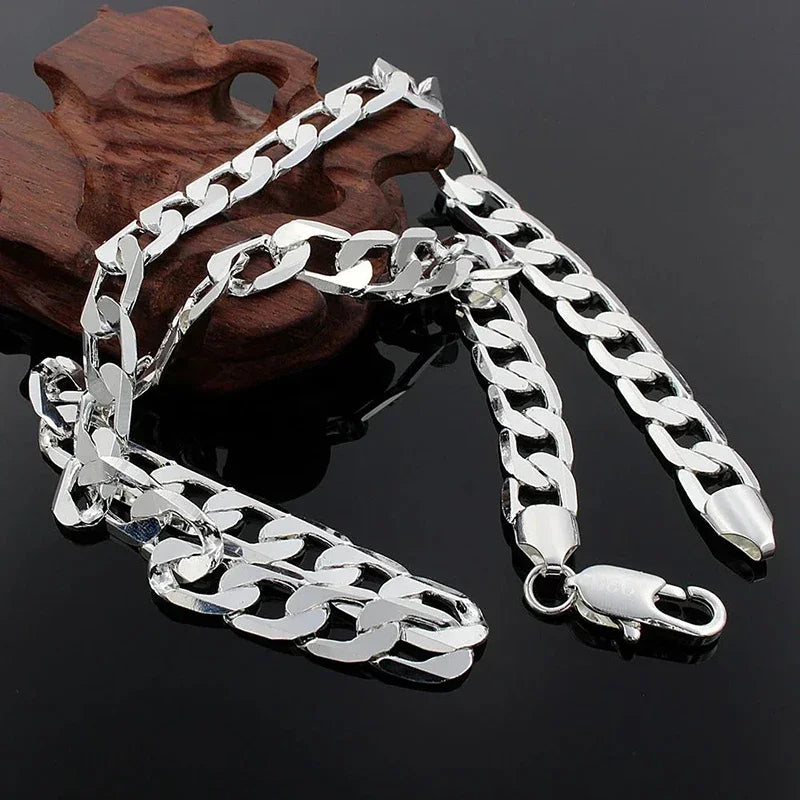 925 Sterling Silver Necklace for Men'S Women 16/18/20/22/24 Inches Classic 6MM Chain Luxury Jewelry Wedding Christmas Gifts