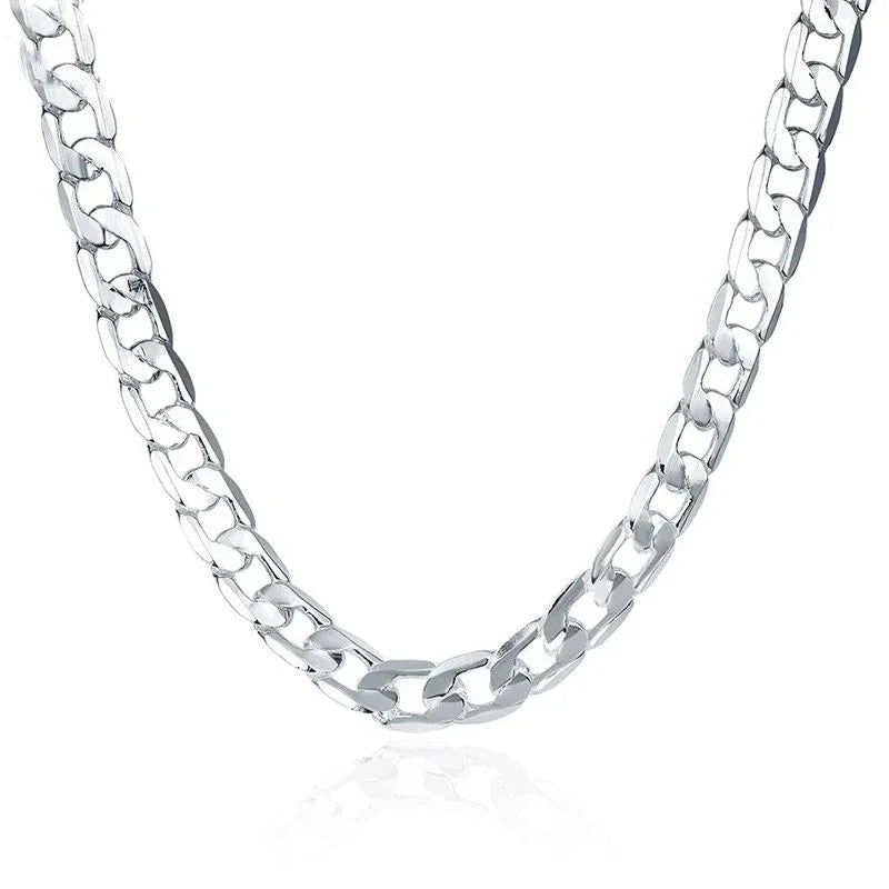 925 Sterling Silver Necklace for Men'S Women 16/18/20/22/24 Inches Classic 6MM Chain Luxury Jewelry Wedding Christmas Gifts