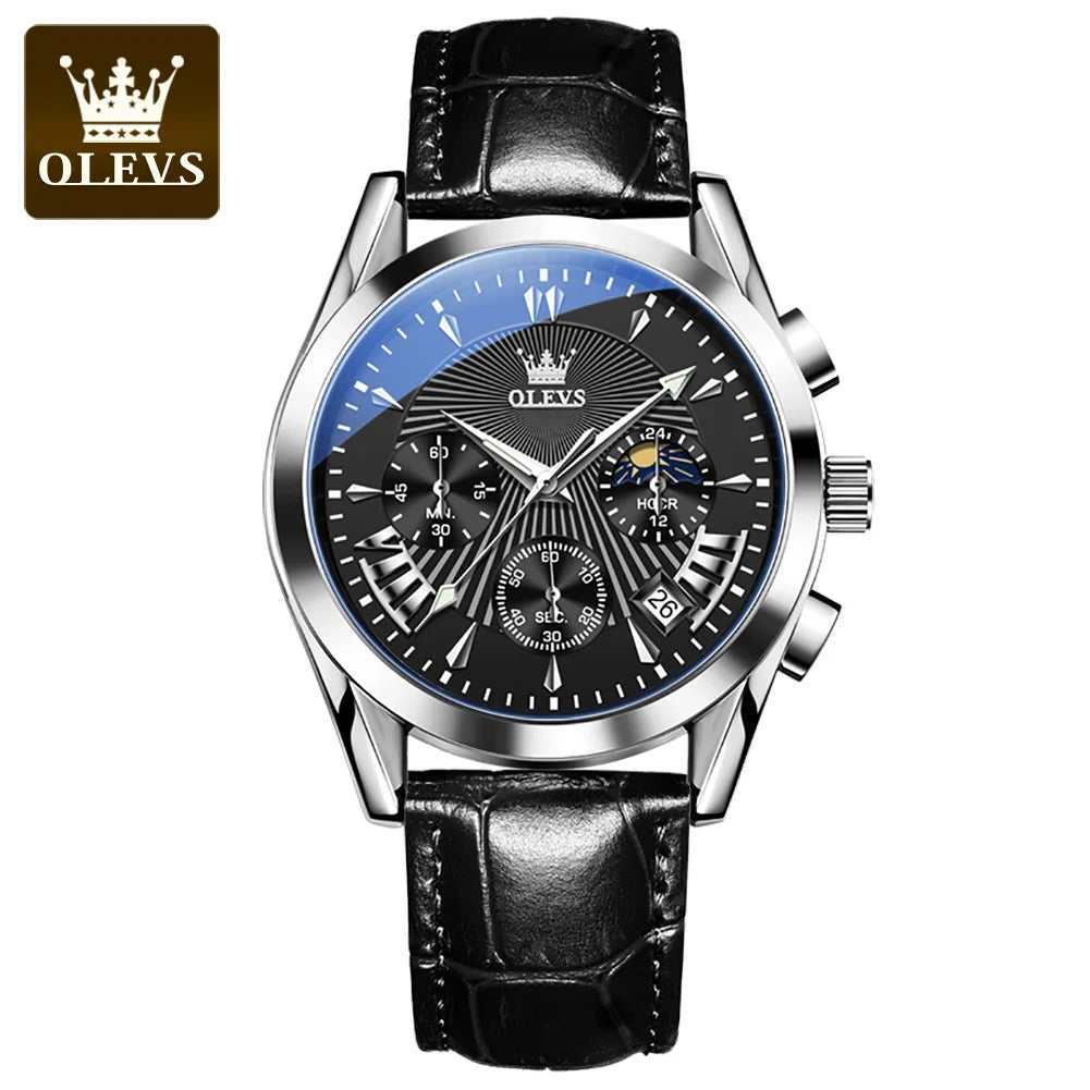 Original Luxury Brand Men'S Watches High Quality Waterproof Quartz Watch for Men Fashion Leather Strap Man Wristwatch
