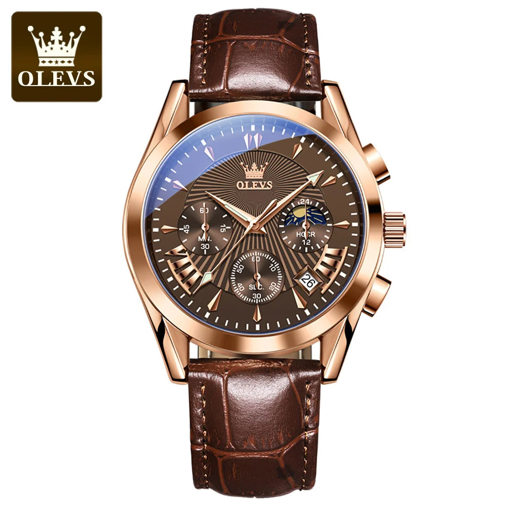 Original Luxury Brand Men'S Watches High Quality Waterproof Quartz Watch for Men Fashion Leather Strap Man Wristwatch