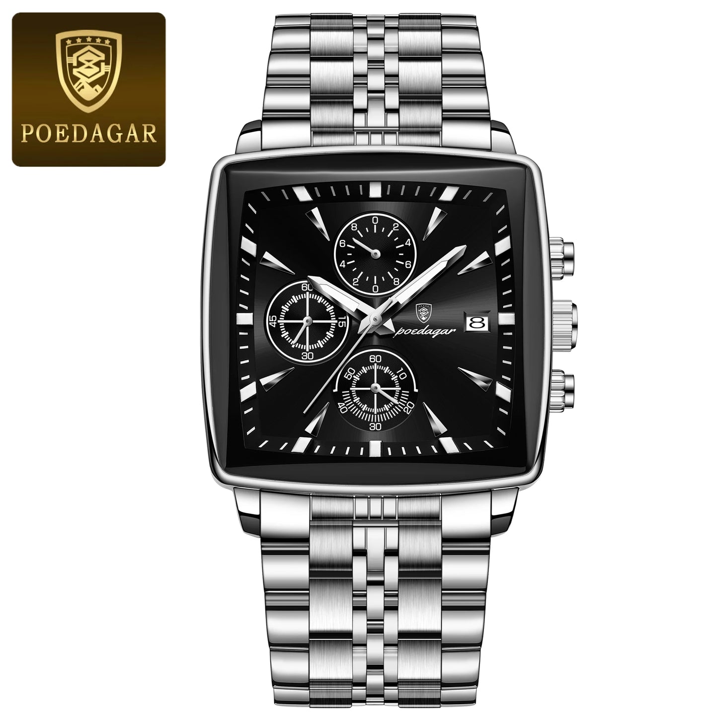 Luxury Business Man Wristwatch Chronograph Waterproof Luminous Calendar Watch for Men Square Quartz Men'S Watches Reloj