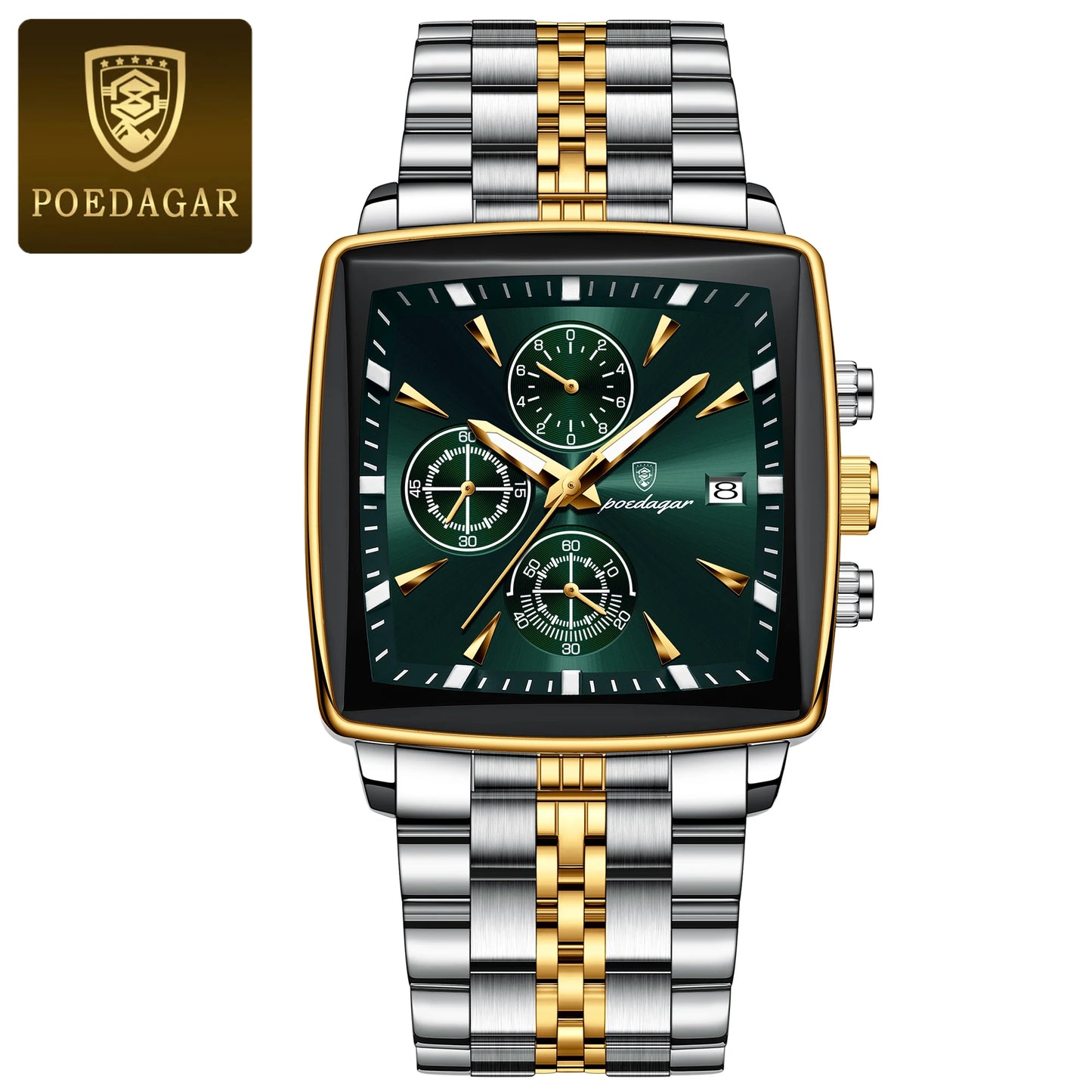 Luxury Business Man Wristwatch Chronograph Waterproof Luminous Calendar Watch for Men Square Quartz Men'S Watches Reloj