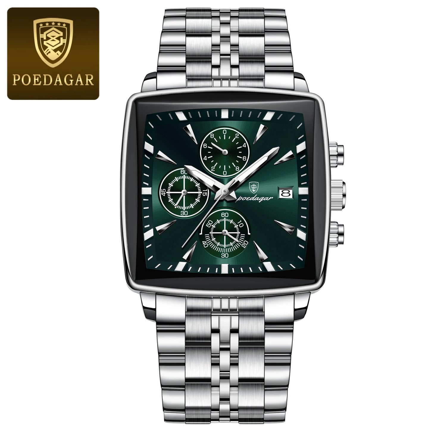 Luxury Business Man Wristwatch Chronograph Waterproof Luminous Calendar Watch for Men Square Quartz Men'S Watches Reloj