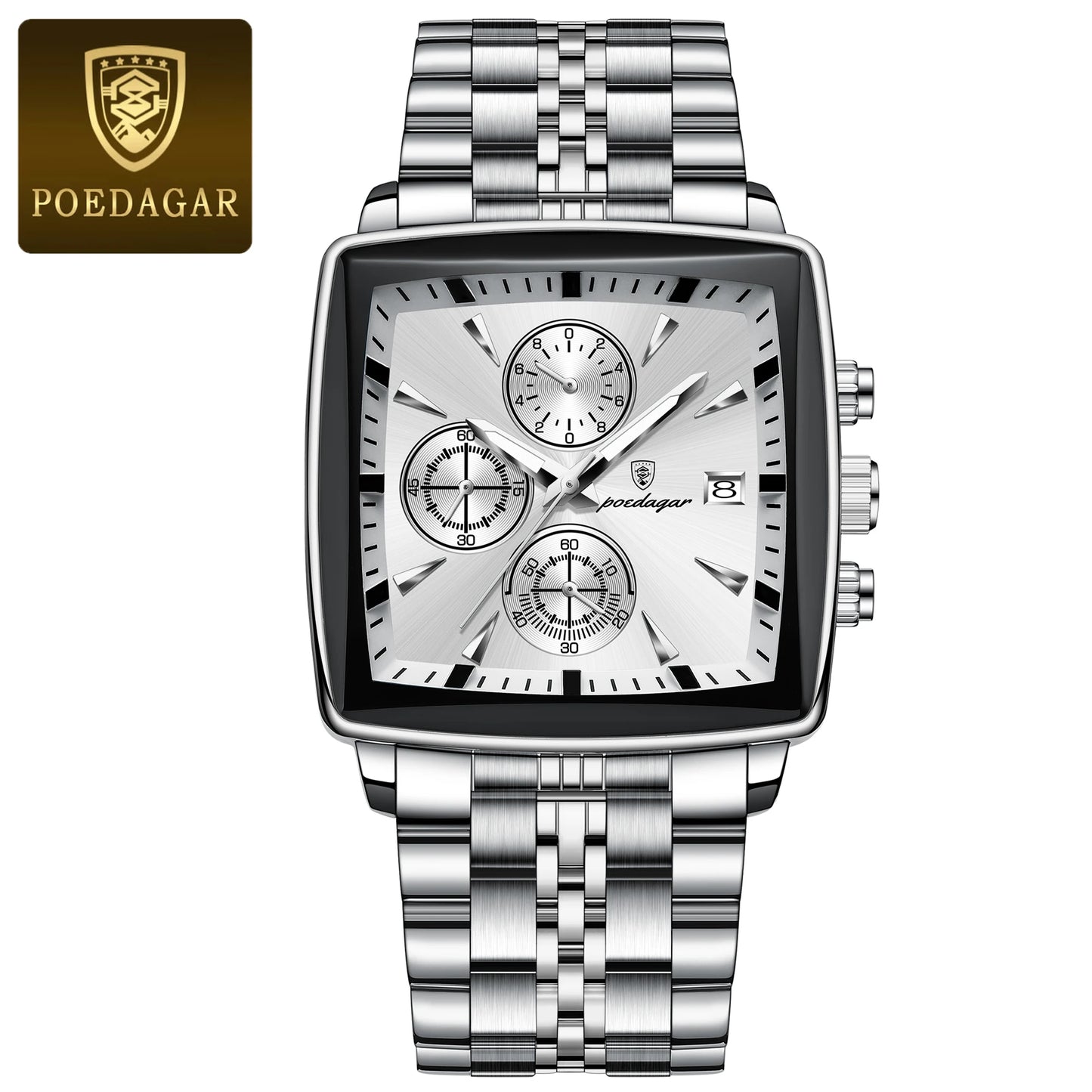Luxury Business Man Wristwatch Chronograph Waterproof Luminous Calendar Watch for Men Square Quartz Men'S Watches Reloj